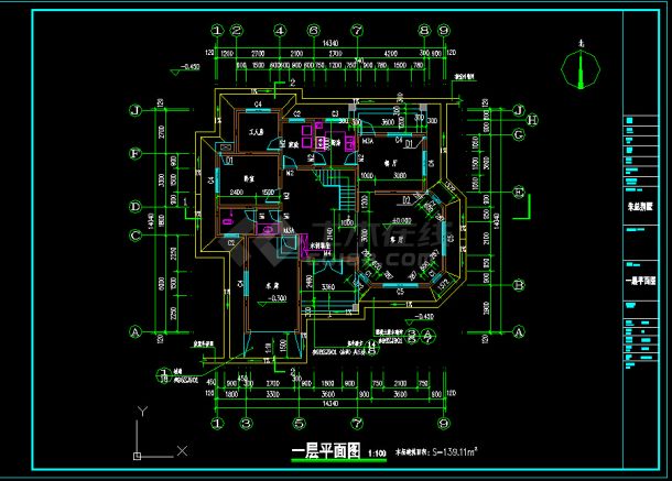 一套三层欧式风格别墅建筑图纸（含设计说明）-图二