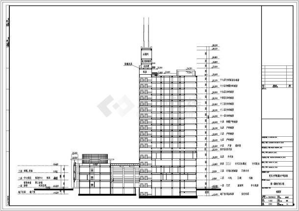 某地17层34825m2某妇产科医院改扩建一期工程建筑设计图纸（含建筑说明）-图二