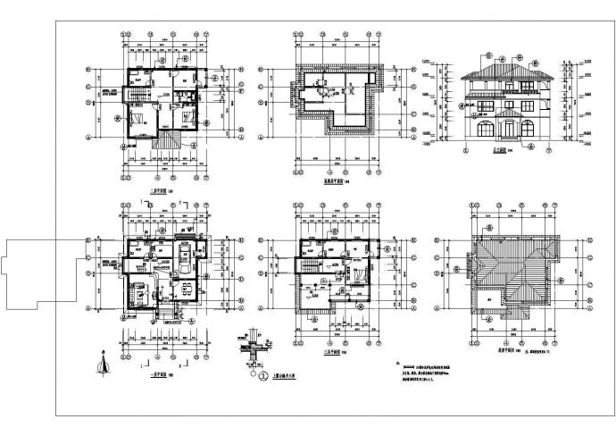 简单的三层别墅建筑图纸（含设计总说明）_图1