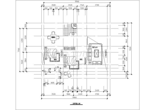 三层别墅设计方案图纸（含效果图）-图二