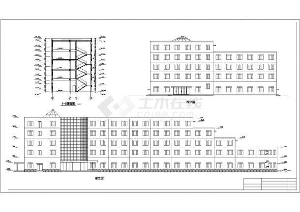 某地大型旅馆建筑设计总图（共8张）-图一