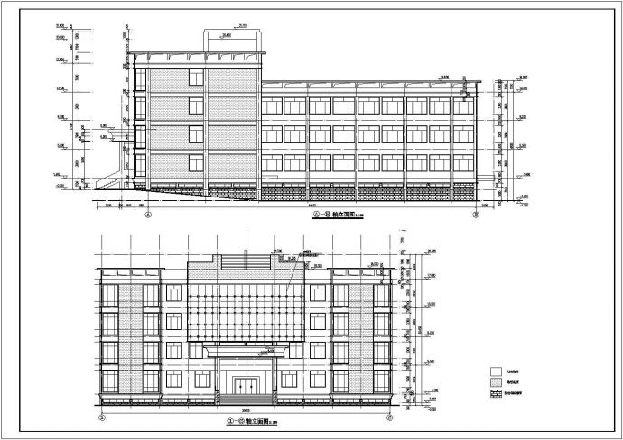 某地5层框架结构办公楼建筑设计方案图纸_图1