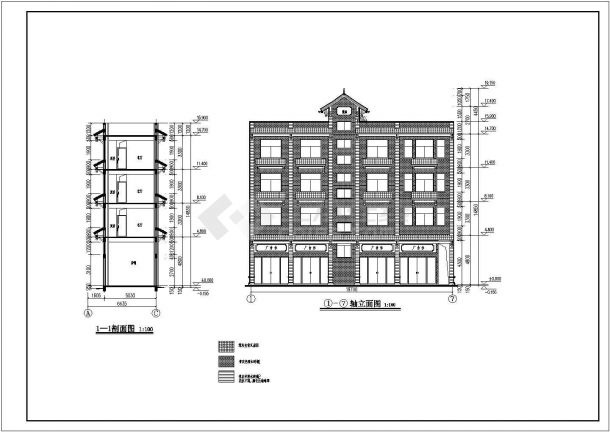某地4层框架结构住宅楼建筑设计方案图纸-图一