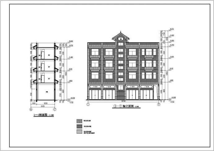 某地4层框架结构住宅楼建筑设计方案图纸_图1