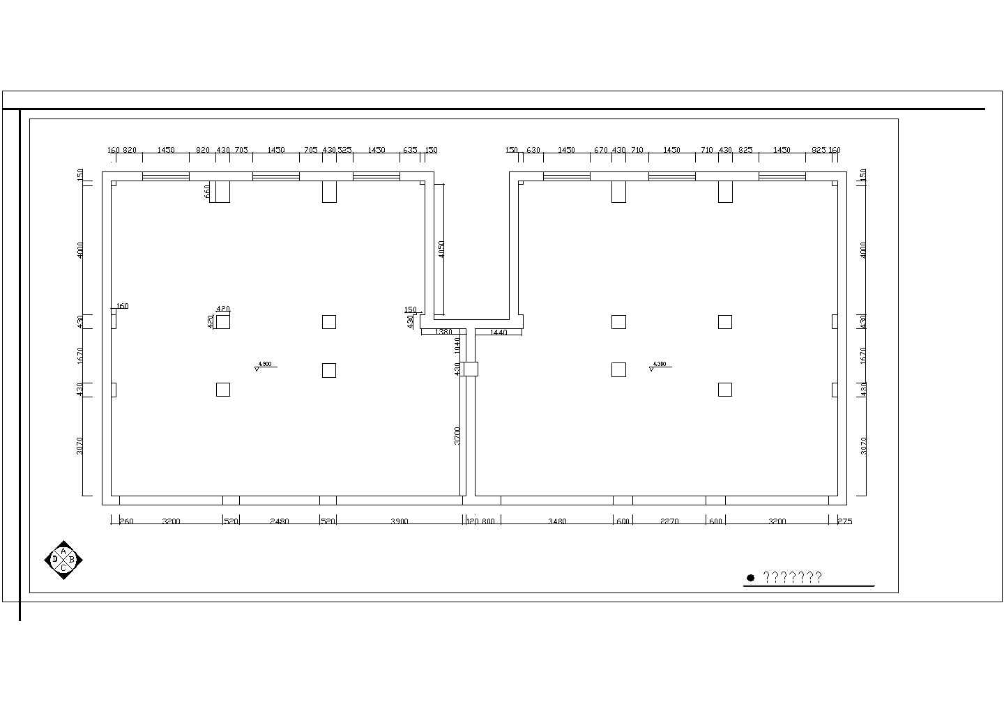某地大型酒店设计建筑CAD平面施工图