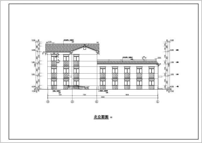 某学校三层砖混结构教师宿舍楼建筑施工图_图1