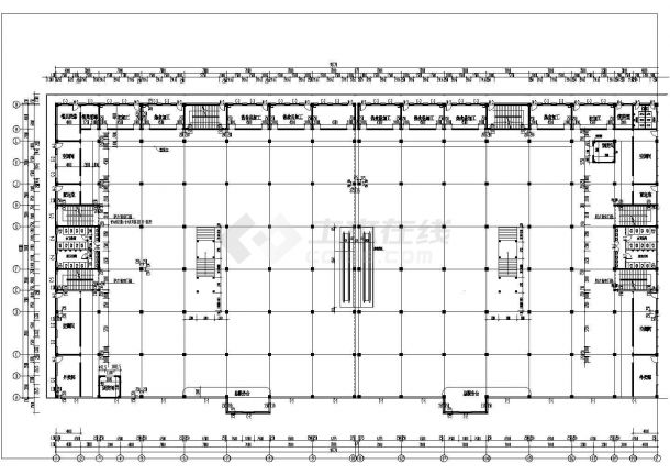 某地大型美食城建筑施工图（共9张）-图一