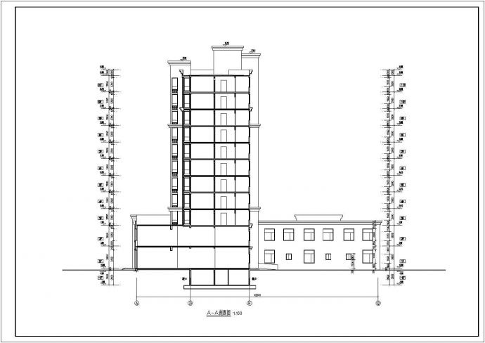 某地区11层商住楼建筑设计施工图_图1
