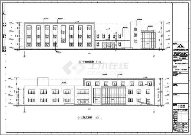 某地三层框架结构售楼处建筑设计方案-图一