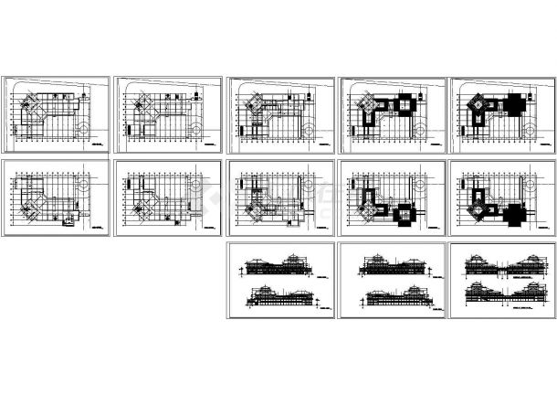 4层娱乐中建筑综合楼建筑设计图（长112米 宽64米 ）-图一