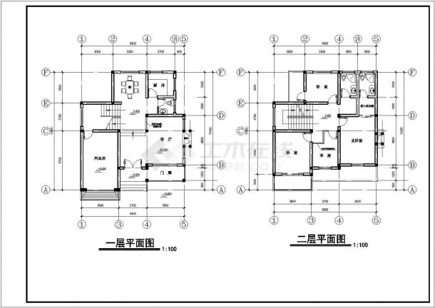 某地精美二层小型别墅建筑方案图（共4张）-图一