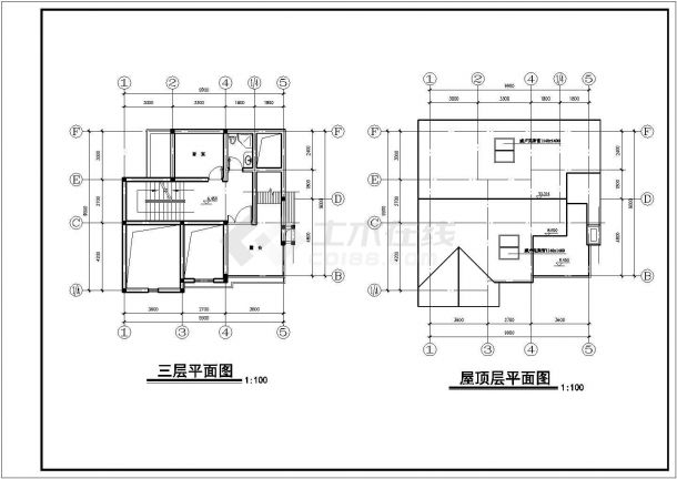 某地精美二层小型别墅建筑方案图（共4张）-图二