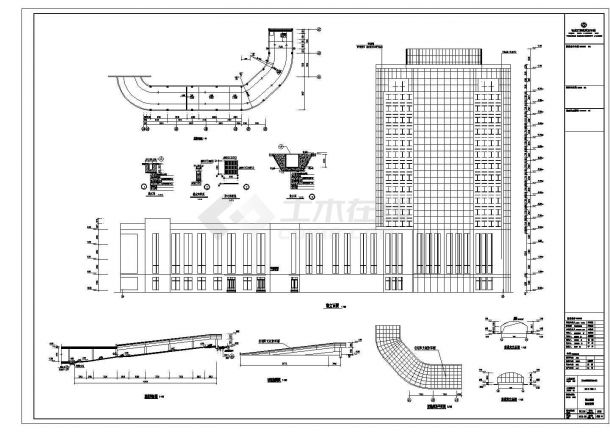 某地区十七层酒店楼建筑设计方案图-图二