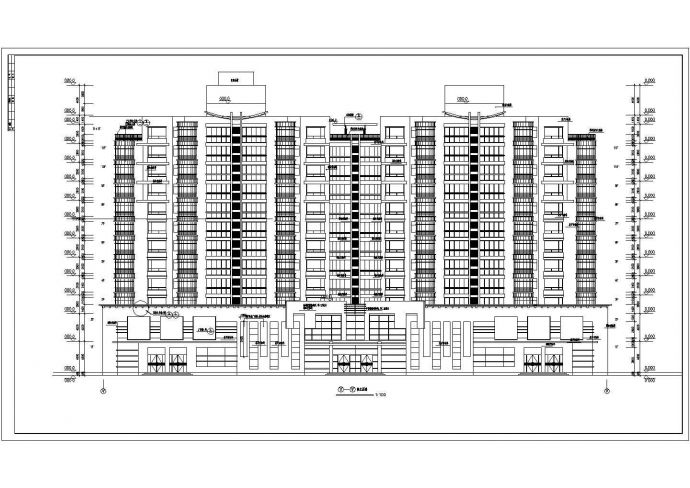 某小区小高层住宅楼建筑设计施工图（共20张）_图1