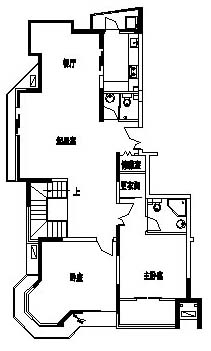 某小区三室一厅带更衣间和储藏室建筑设计cad图