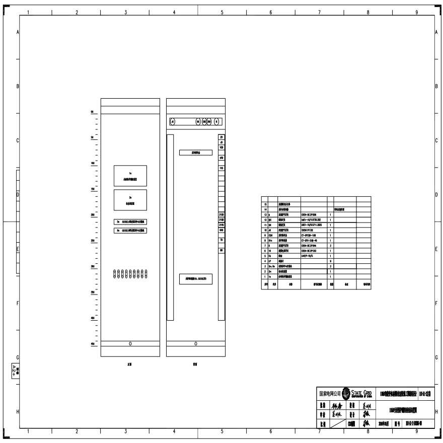 110-A1-2-D0206-08 110kV分段保护测控柜柜面布置图.pdf-图一