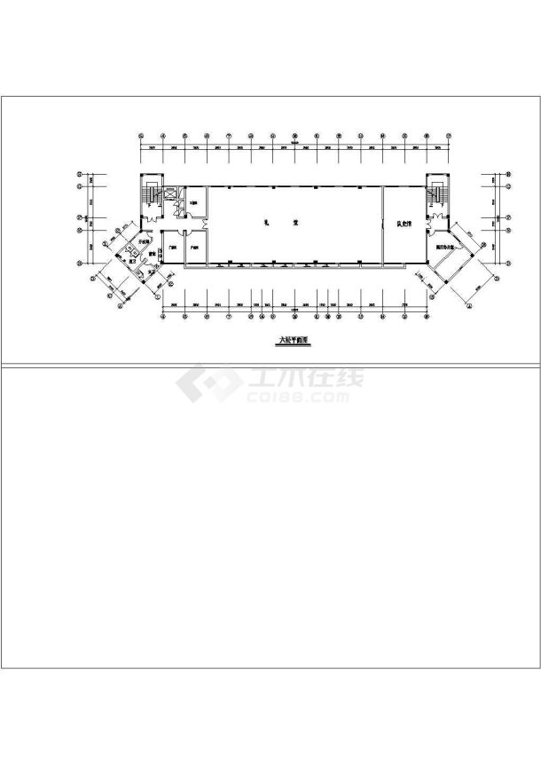 某地大型实用的六层办公楼建筑方案图-图二