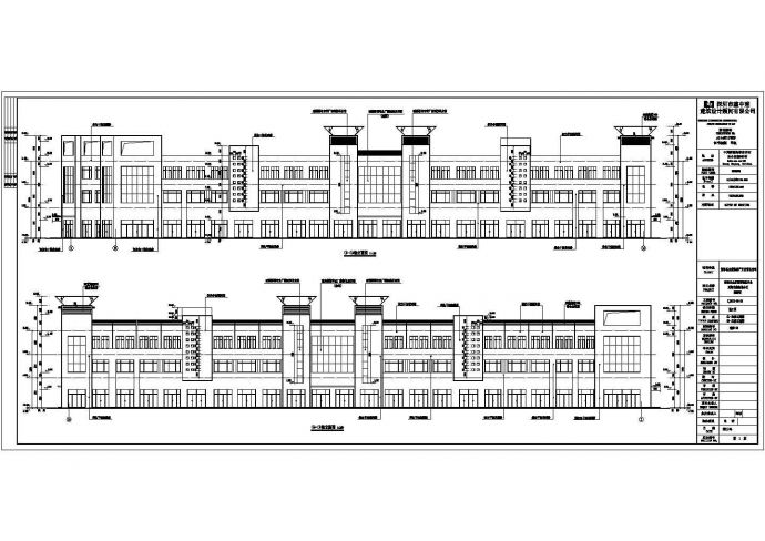 某地区三层框架结构商场建筑设计方案图_图1