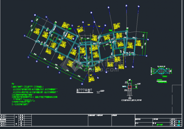 某地上二层框架结构大型商场结构施工图-图二