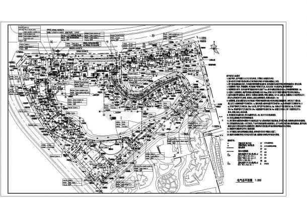某花园电气总图-图一
