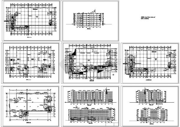 某 -1+5层21987平米装具车间厂房（长89.845米 宽51.91米）设计cad建施图（标注详细）-图一