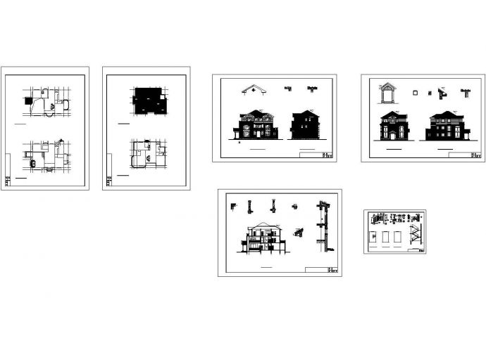 欧式坡屋面3层独栋别墅建筑设计施工图（含全套CAD图纸）_图1