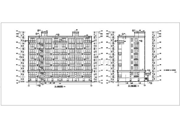 某小区6层框架结构住宅楼建筑设计施工图-图一