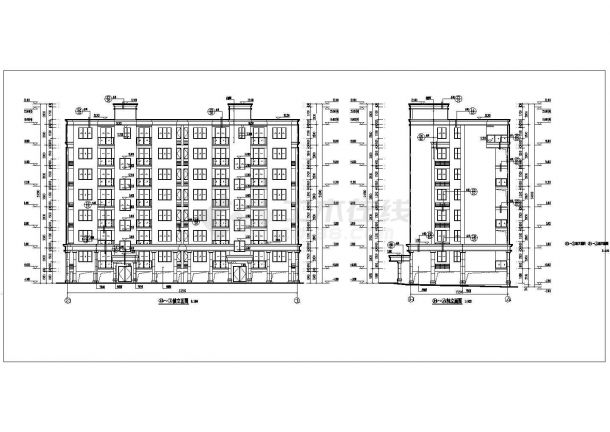 某小区6层框架结构住宅楼建筑设计施工图-图二