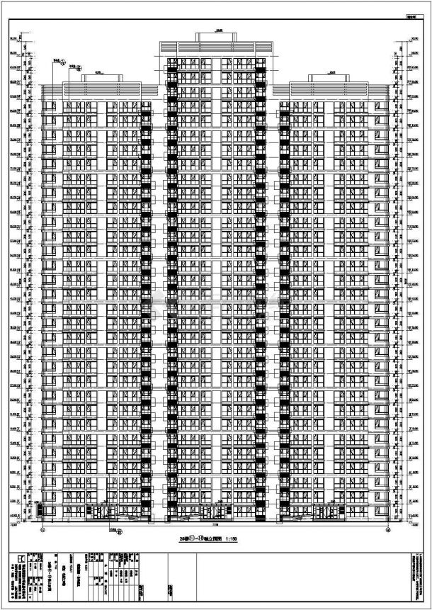 某住宅小区32层住宅楼建筑设计施工图-图一