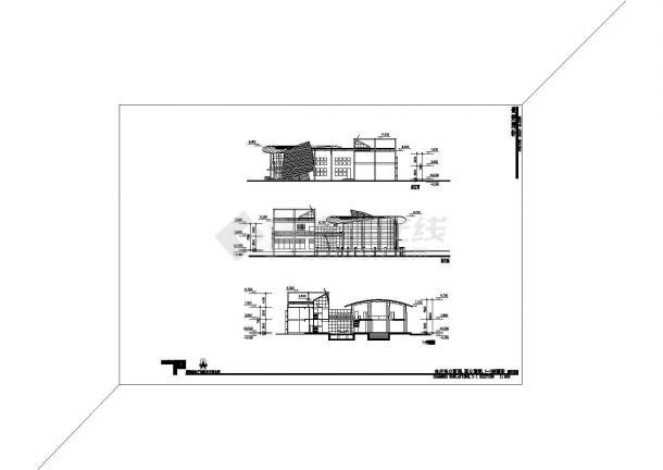 某地两层框架结构幸福海岸会所建筑方案图-图二