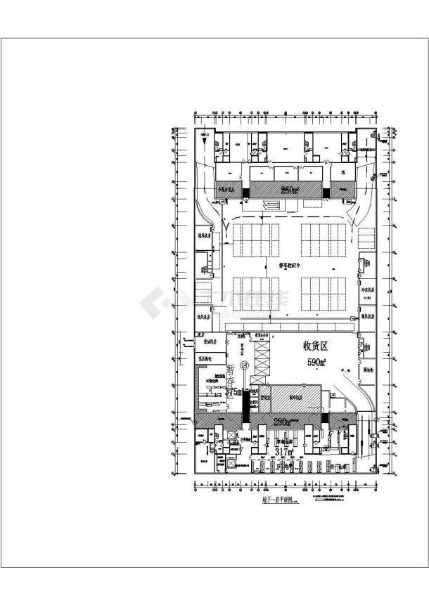 某地大型商场平面建筑图（共4张）-图二