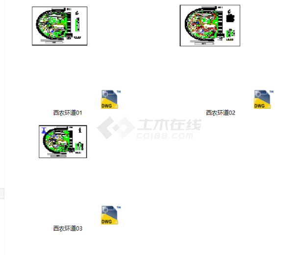 某地比较流行的西环农道规划施工图-图一