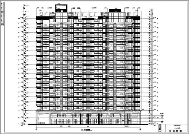 深圳某地二十一层商住楼建筑设计施工图-图一