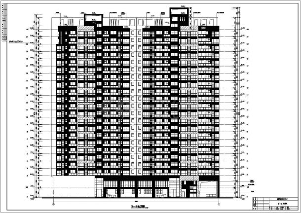 深圳某地二十一层商住楼建筑设计施工图-图二