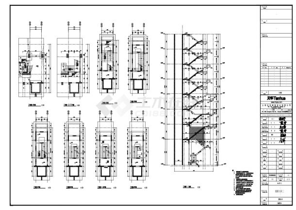 S60-A-9楼梯详图CAD图-图二