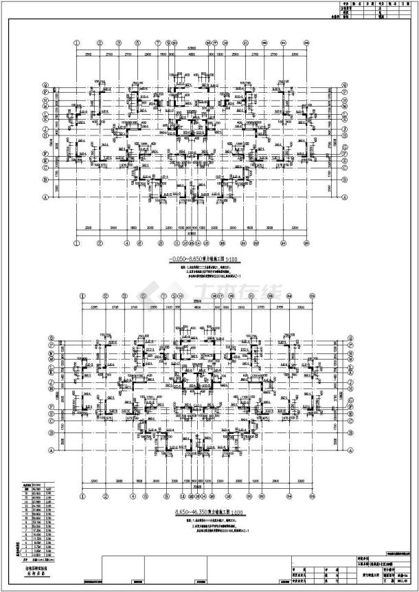 16层剪力墙结构高层住宅楼结构施工图-图二