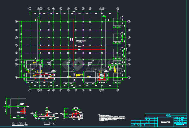 某地21米框架结构锅炉房结构施工图纸-图一