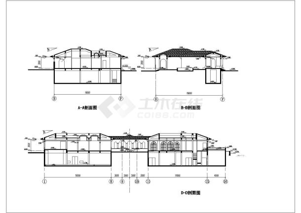 某地小型酒店健身中心建筑图（共6张）-图二