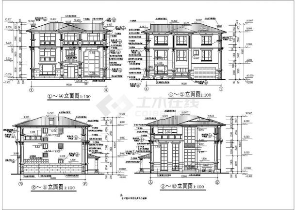 某地大型豪华别墅设计图（共12张）-图二