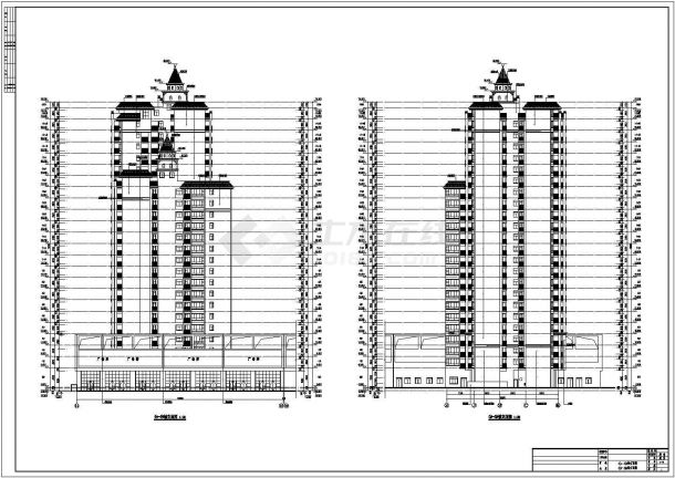 某小区23层住宅楼建筑设计施工图-图二