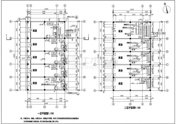 某四层公寓楼建筑施工图（含设计说明）-图一