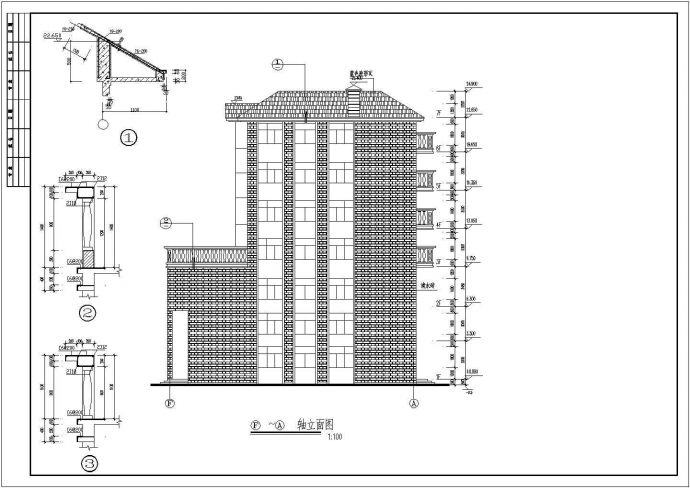 某沿街六层住宅楼建筑扩初图（节点详细）_图1