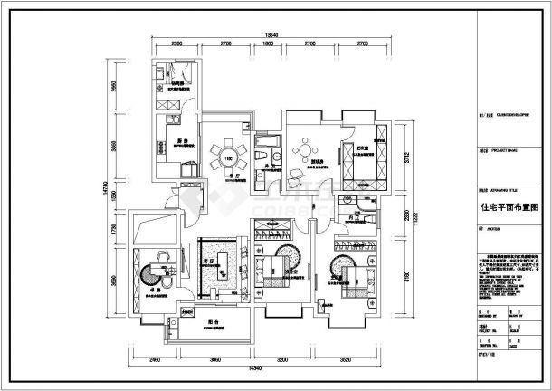 某小区单元住宅室内装修建筑设计方案-图一