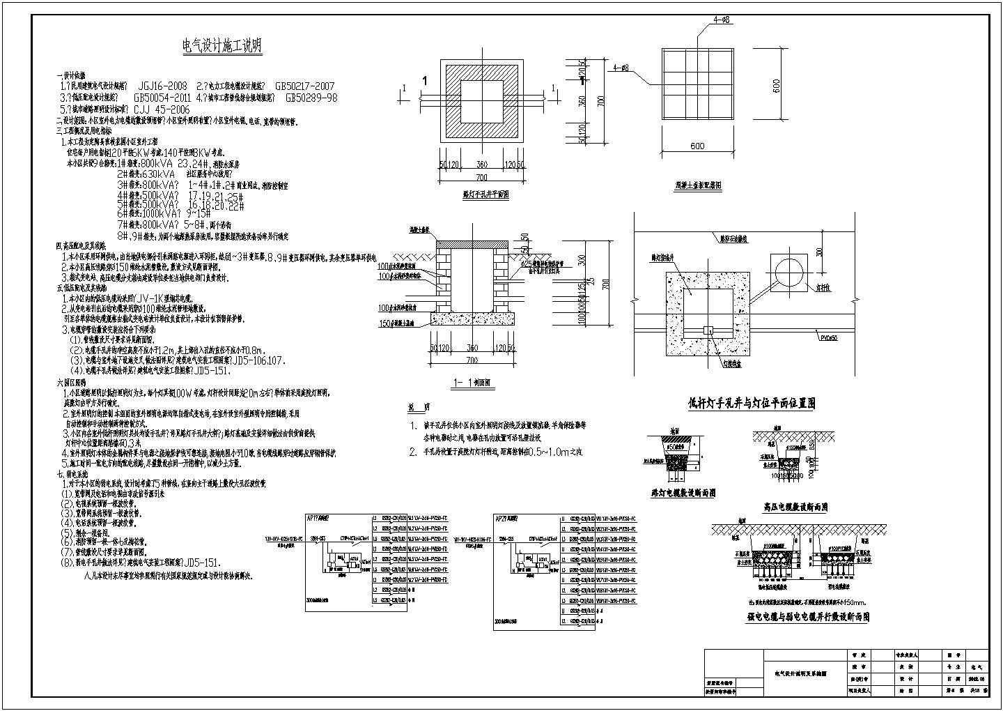 某小区住宅建筑室外管网规划设计施工图纸