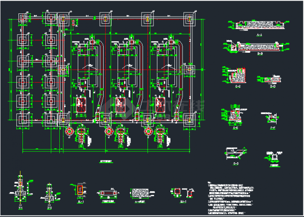 某地焦化厂框架结构锅炉房结构施工图纸-图二