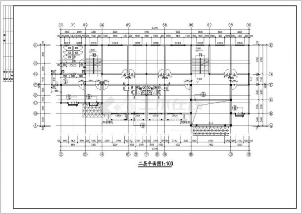 某地小型畜牧兽医工作站化验办公楼建筑方案图-图二