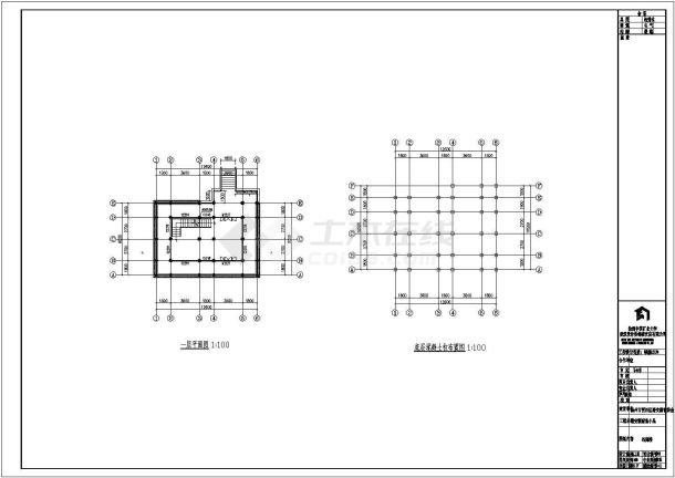 徐州市某公园吊角楼建筑设计方案图纸-图二