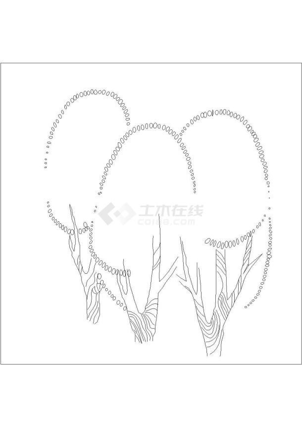 景观工程乔木灌木等树形立面图例汇总-图二