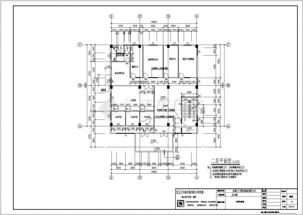 某五层办公楼建筑施工图（共22张）-图二