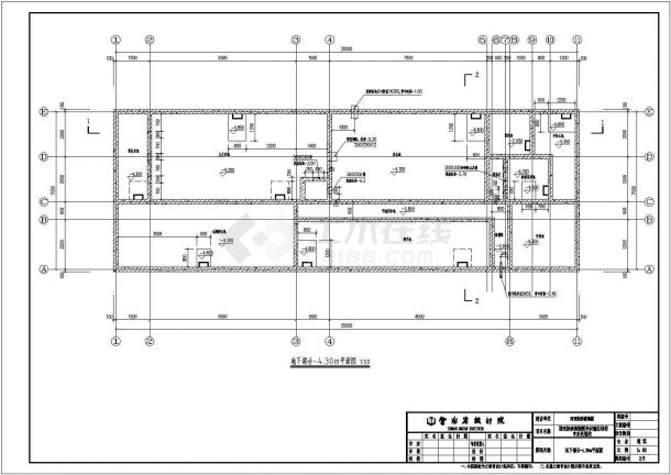 植物园科研辅助用楼中水处理站建筑及结构图-图二